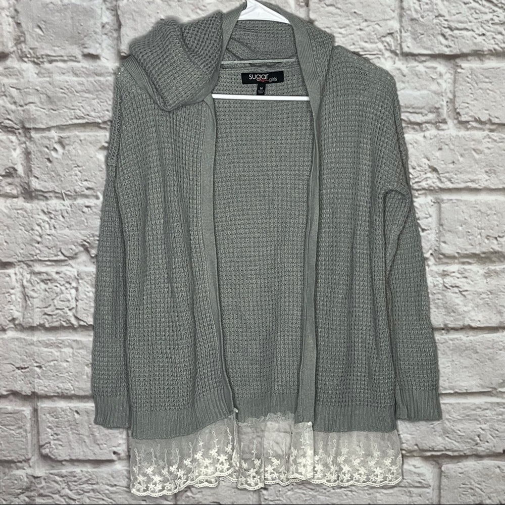 Sugar Rush Girls Gray Cardigan Size Medium‎